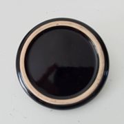 Bougeoir et sa coupelle vintage en céramique noire
