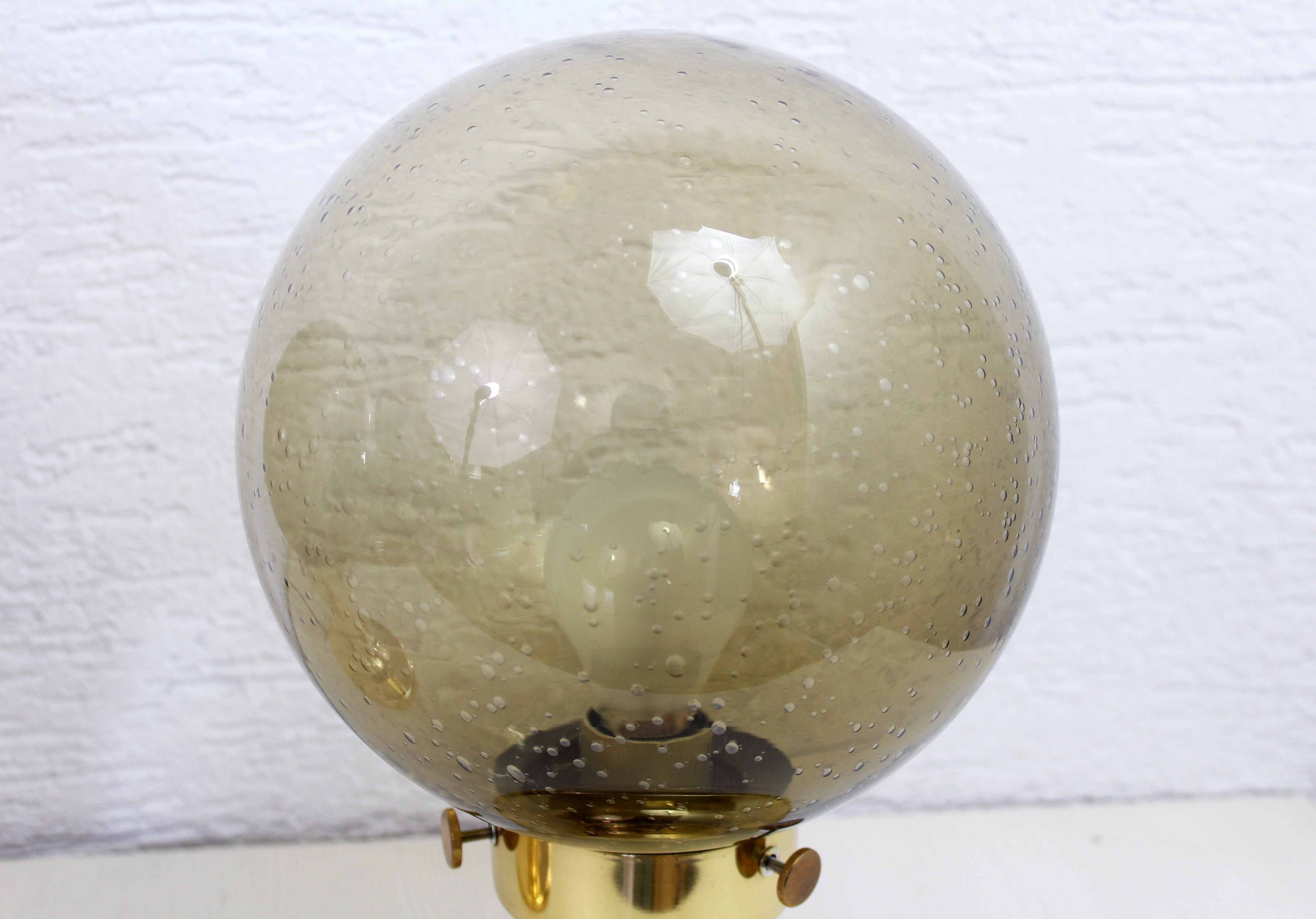 Pair of Space Age smoked glass lamps 1970