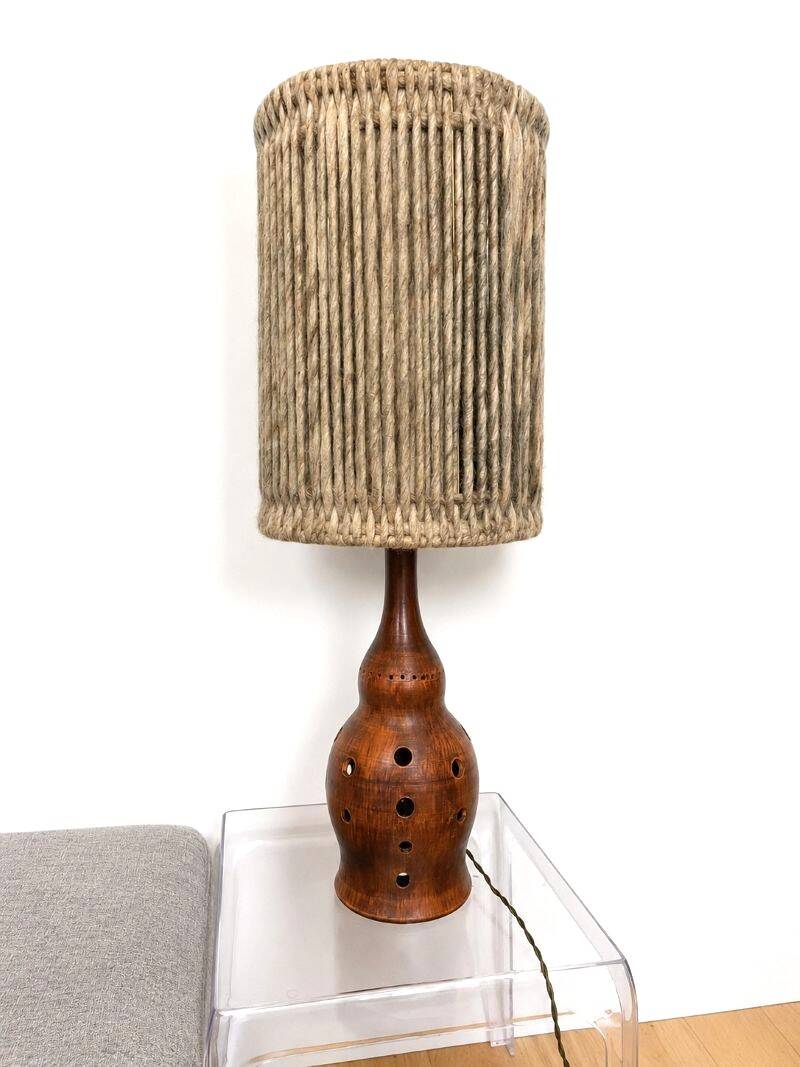 1970s ceramic lamp in the style of georges pelletier.