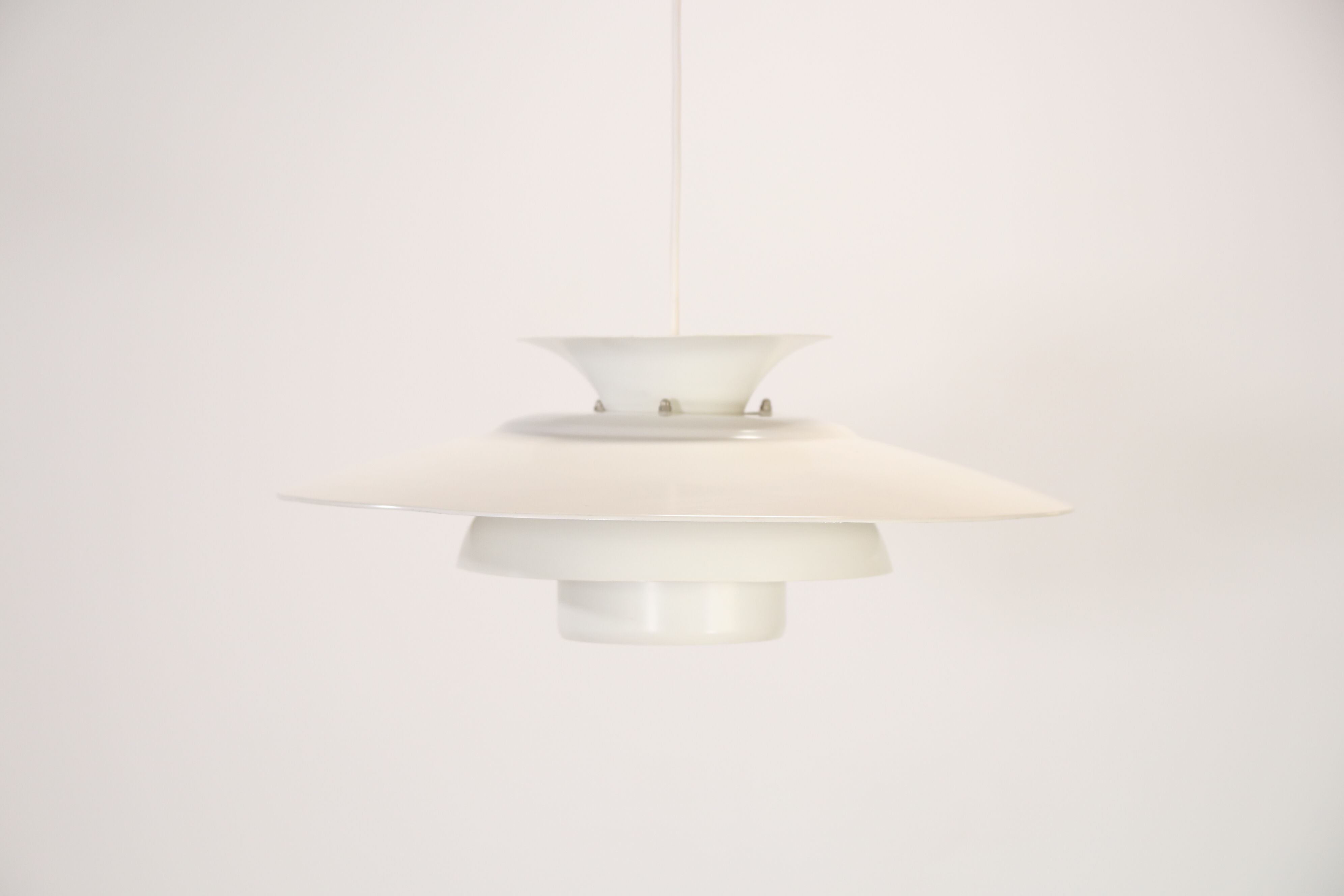 Suspension lamp Danish white design 1970