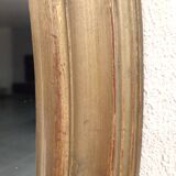 Vintage Oval Gold Mirror 80 cm – Elegant Wide Frame