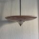 Vintage 1950 pink glass dome ceiling light - 39 x 40 cm