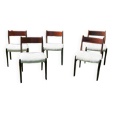 5 Danish chairs by Arne Vodder model 418 teak