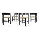 Fritz hansen / scandinavian papercord dining chairs (4) / mogens lassen / denmark 1960s