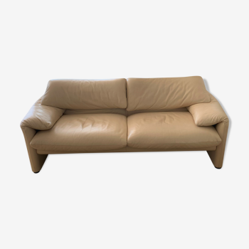 Cassina leather Maralunga sofa