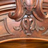 Haut de buffet avec portes en vitrail ancien
