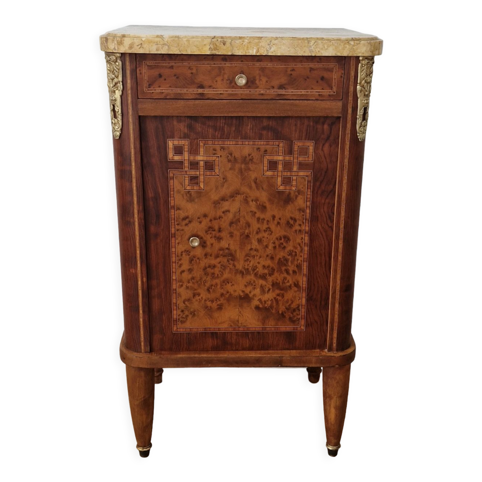 Low furniture marquetry style louis XVI