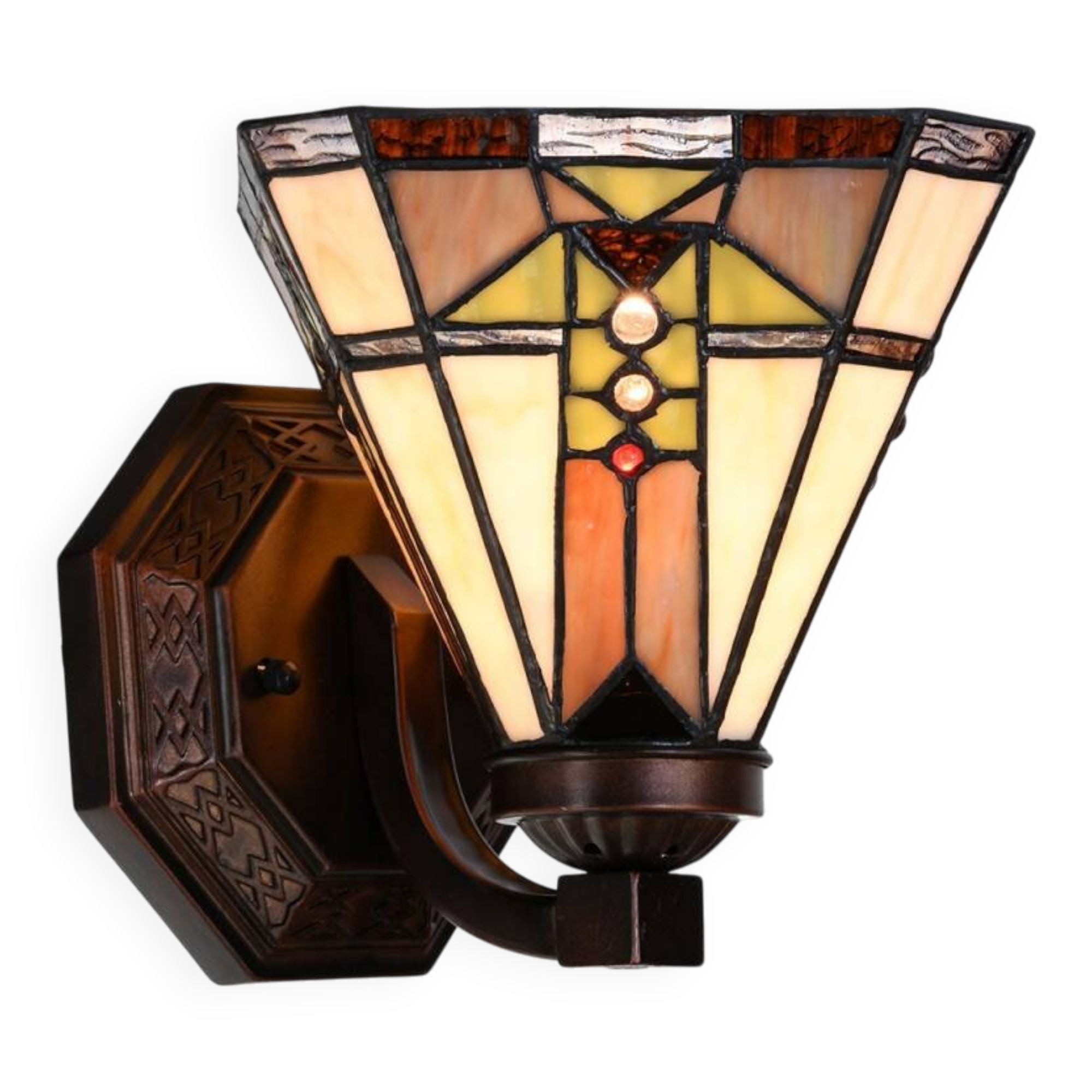 Square Tiffany wall lamp