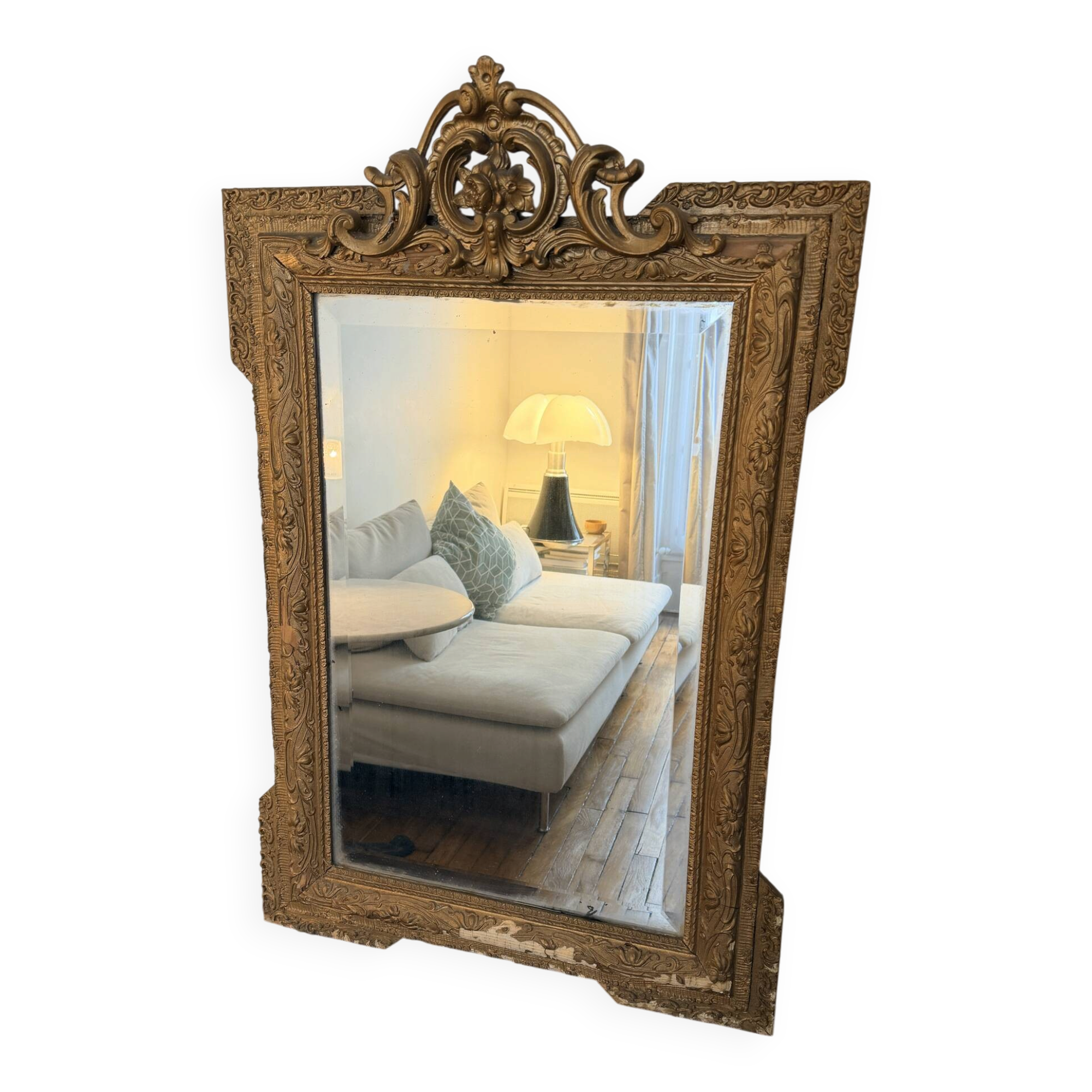 Grand miroir doré - 70xH107cm