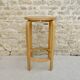 High stool in light wood, 60s