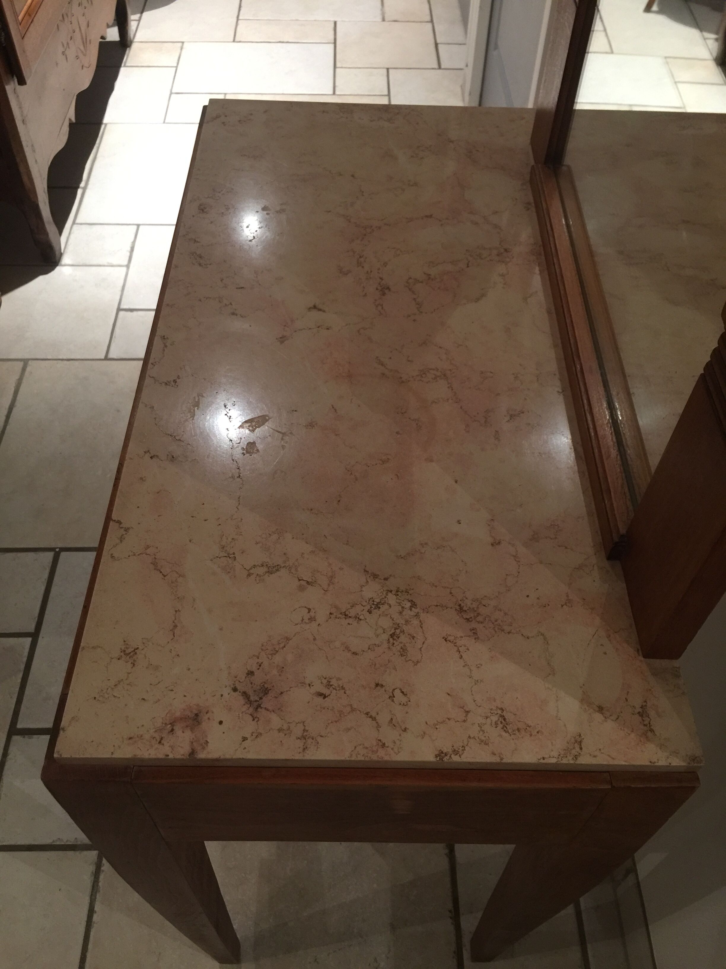 Art deco dressing table and marble