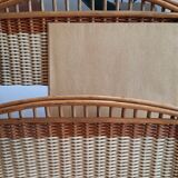 Vintage wicker letter rack