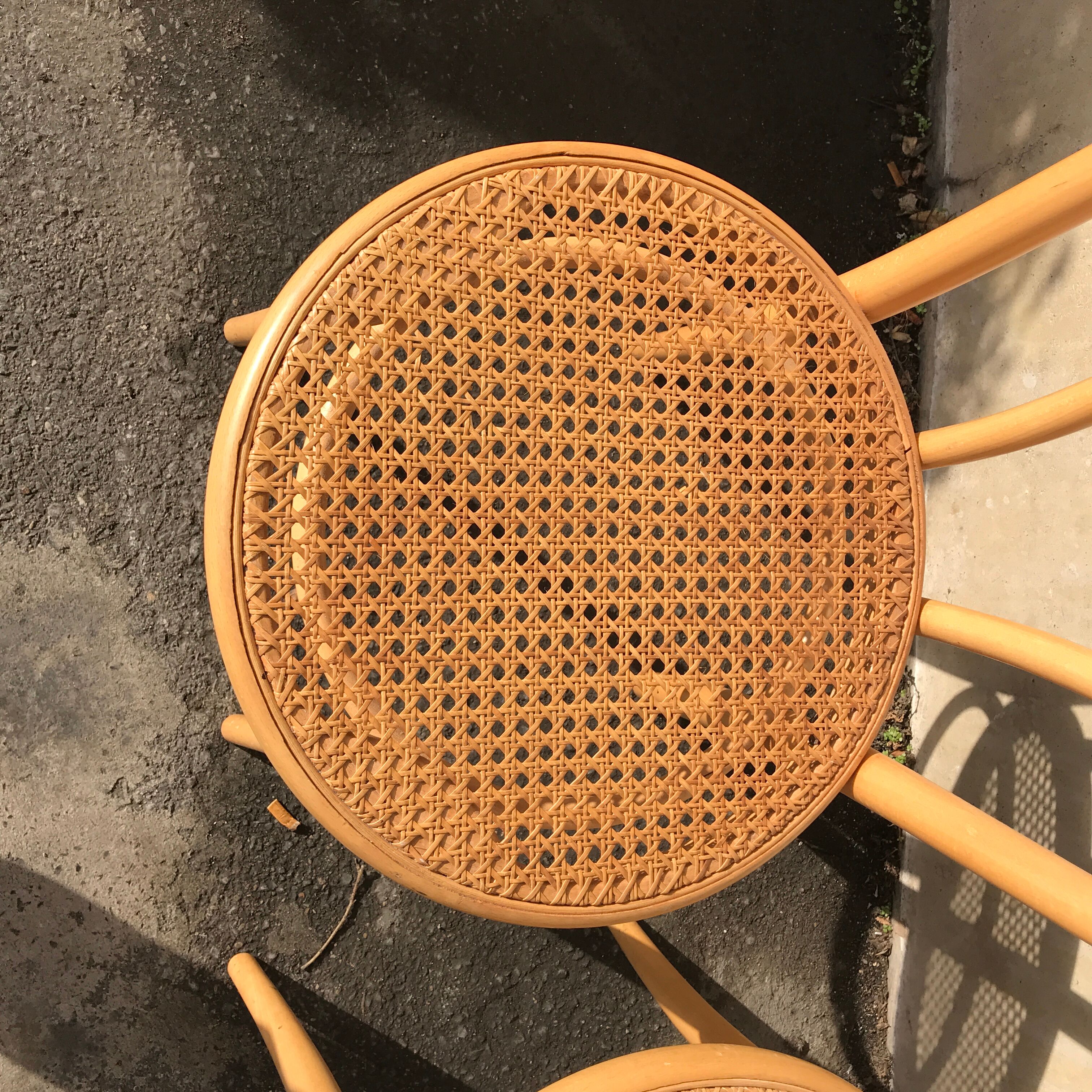 Pair of wooden chairs sews blonde