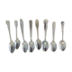 8 tablespoons in silver metal including a monogram christofle art deco