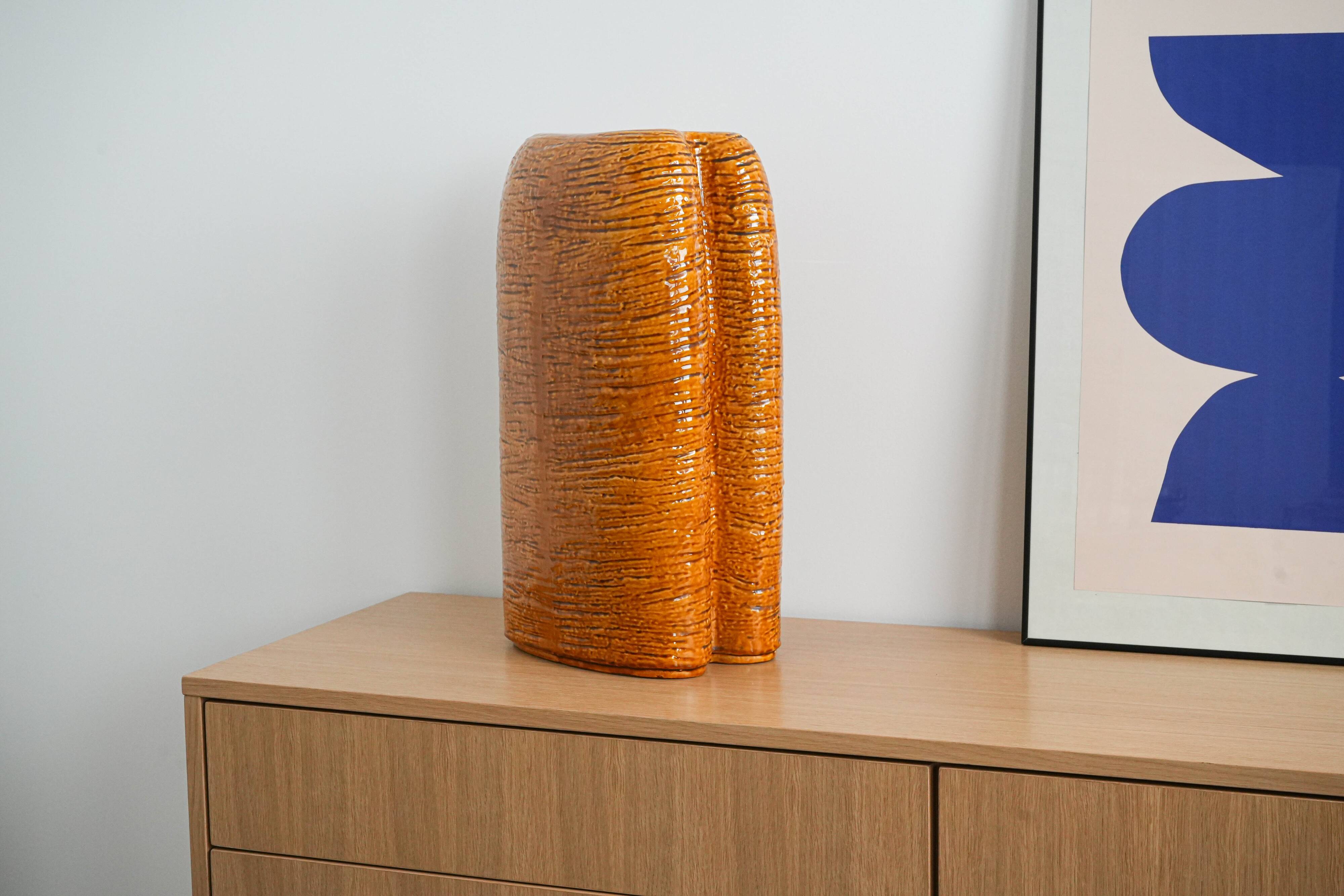 Stoneware vase, West Germany, 1970s, manufactured by Carstens Tönnieshof