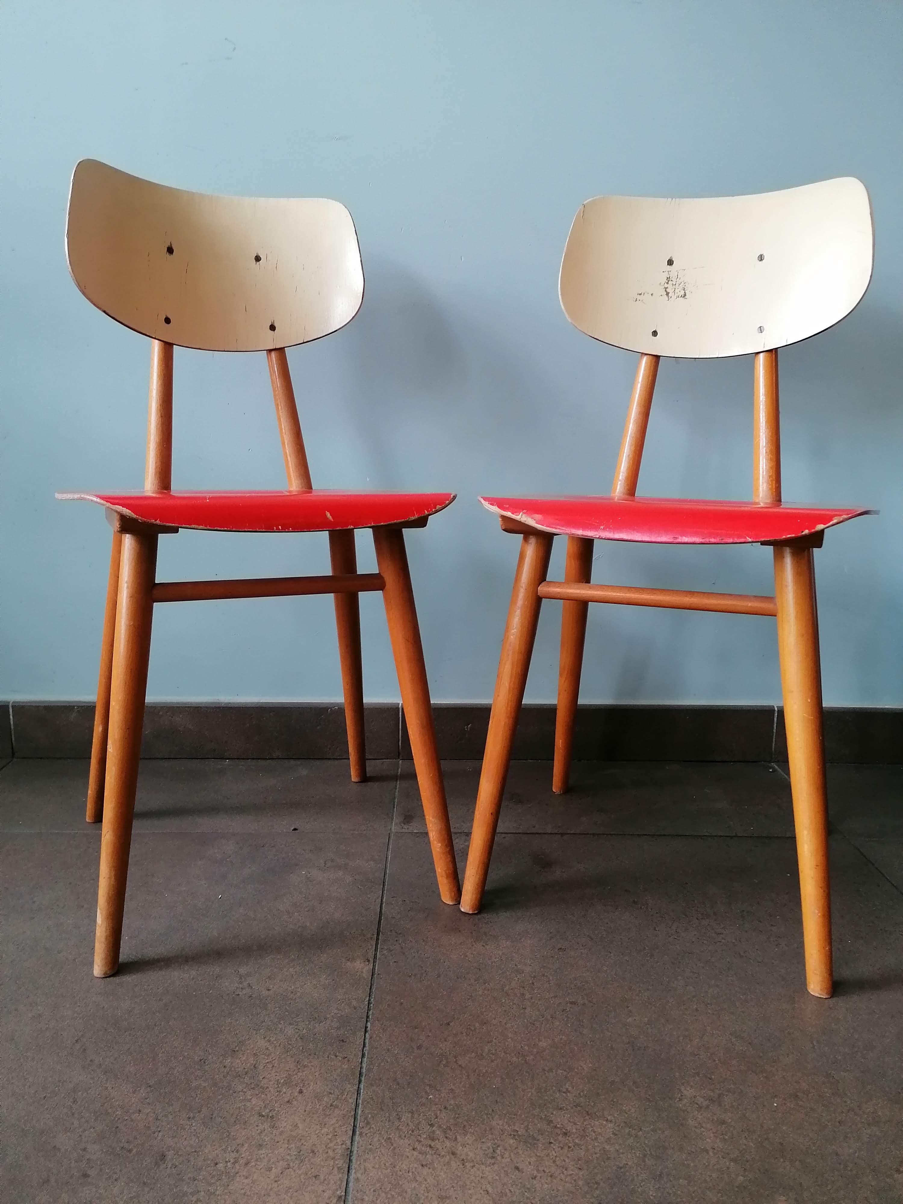 Set of 2 chair Ton (Thonet)ex Czechoslovakia, 1960