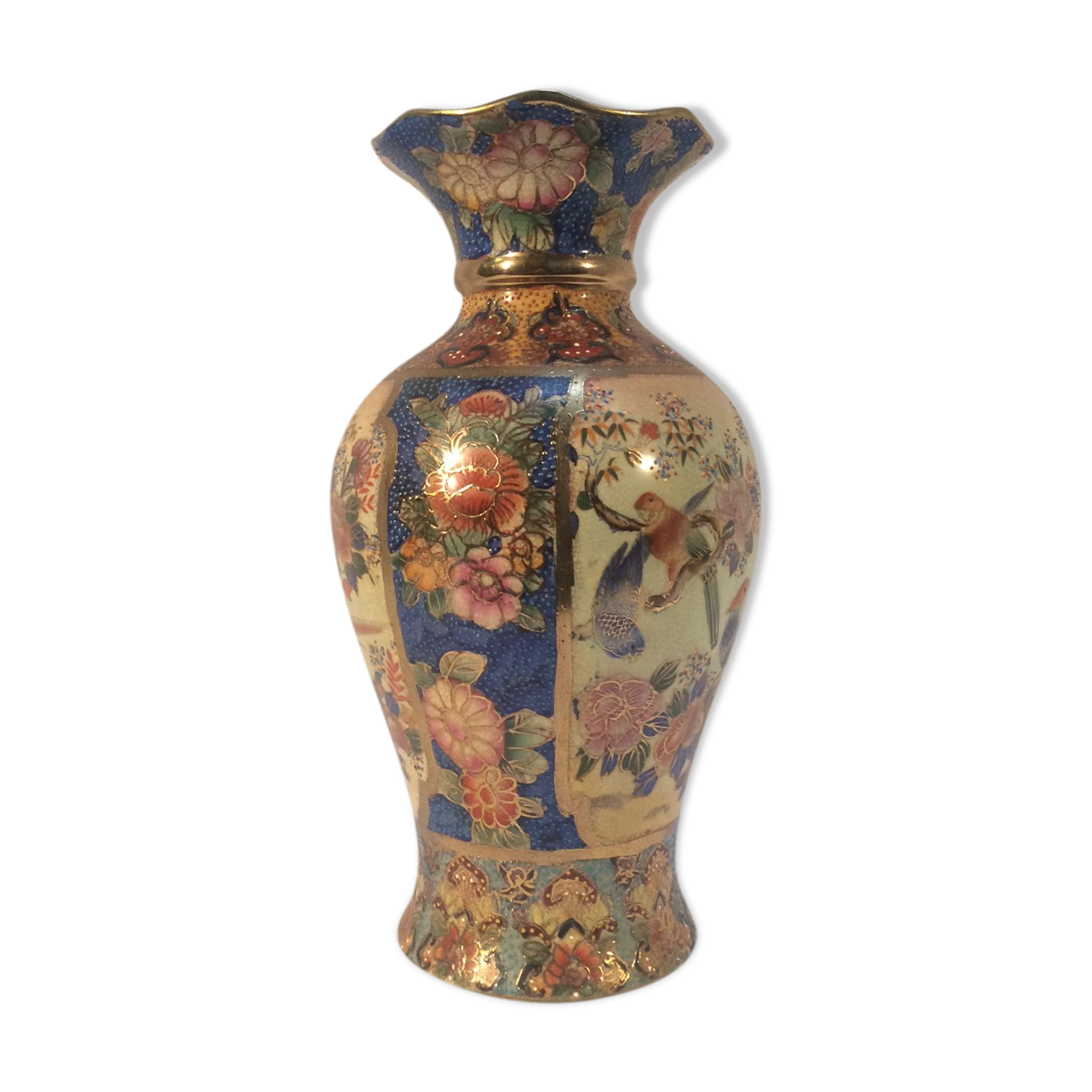 Japanese Satsuma porcelain vase - 30 cm