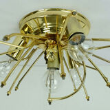 Palwa ceiling fixture glass blossom light 1970s