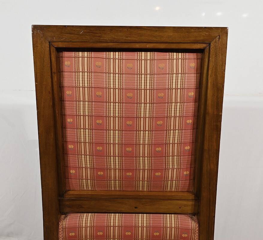 Solid Mahogany Armchair, Directoire Period – Early 19th Century