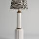 White Opaline Glass & Brass Heiberg Table Lamp, Denmark, Mid-19th century