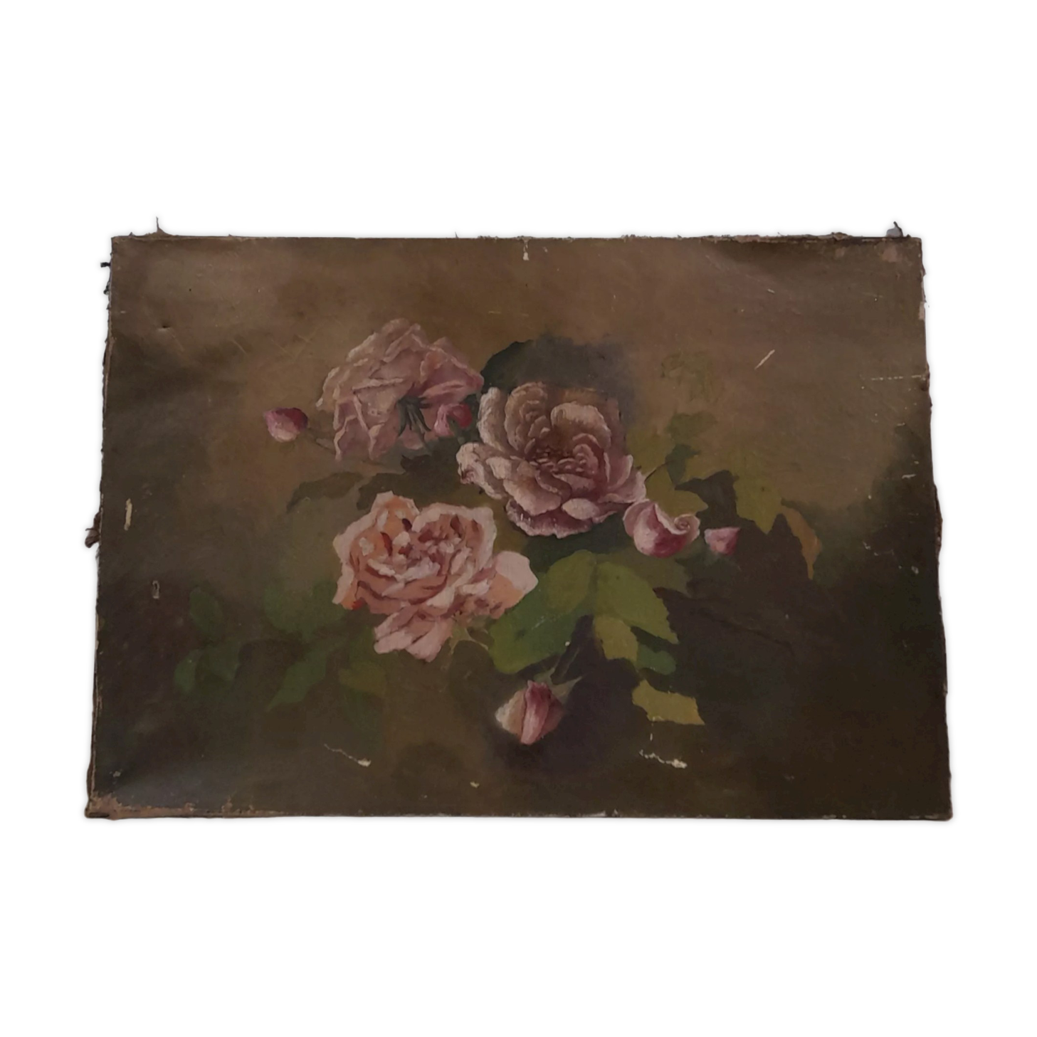 Huile sur toile roses