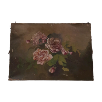 Oil on canvas Roses