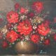 Oil on canvas bouquet of flowers by frederick still life golden frame