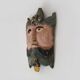 Ancien masque mexicain en bois sculpté polychrome. Années 50