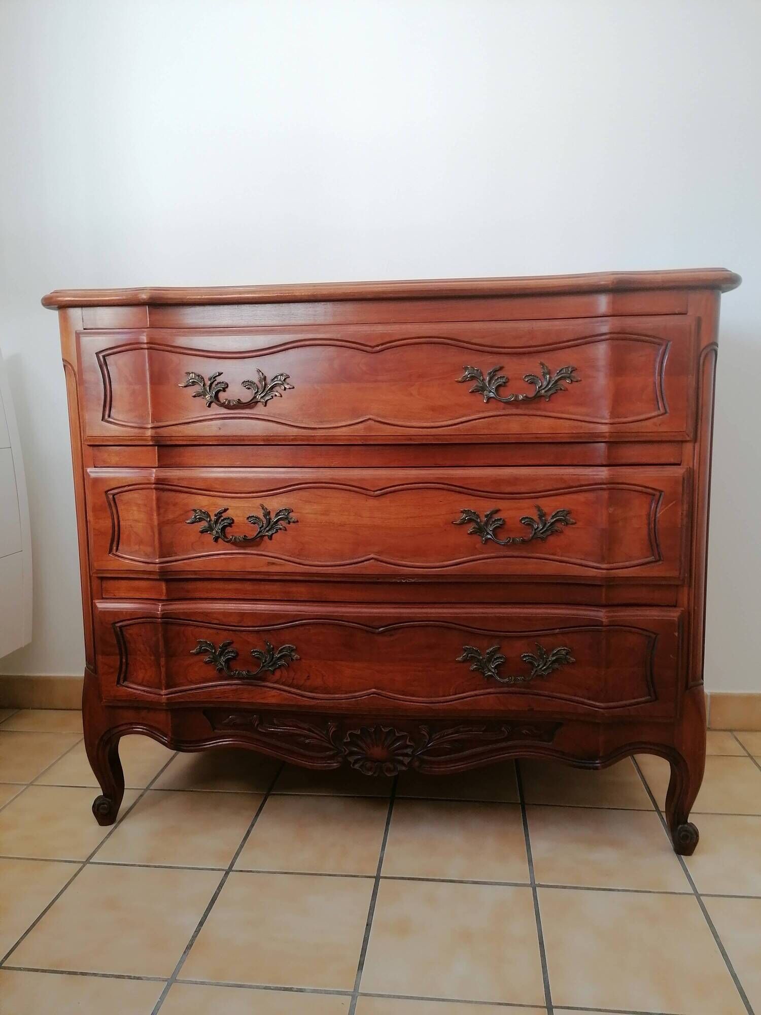 Louis XV style solid wood chest of drawers