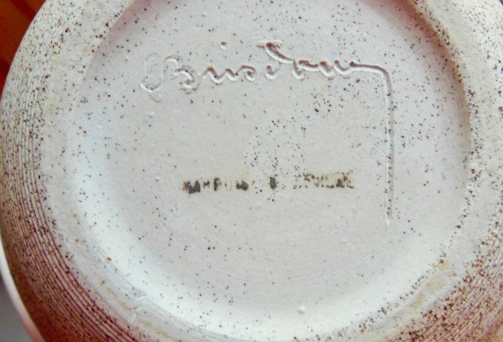 Bonbonnière or pot with ceramic art deco lid signed brisdoux