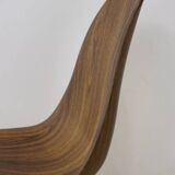 4 chairs in abs, wood and metal