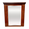 Miroir antique avec cadre en acajou de marqueterie