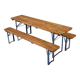 German Folding Garden or Picnic Vintage Table and Benches 70s