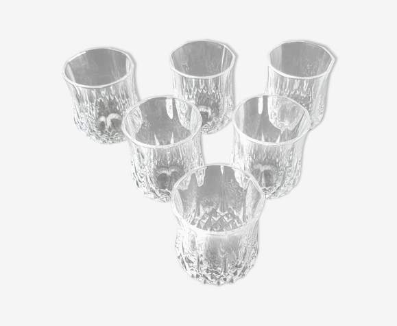 Lot de 6 petits verres gobelet en cristal digestif apéritif