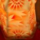 Antique 1930s regul lamp with painted opaline lampshade, art deco, 36x18