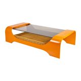 Orange and Smoke Space Age Couch Table