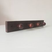 Vintage wooden wall coat rack