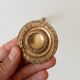 Pair of antique Empire furniture knobs in gilded solid bronze.