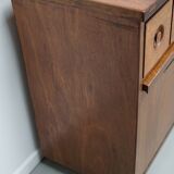 Dutch Industrial Oak Apothecary / Bakery Cabinet, circa 1950s