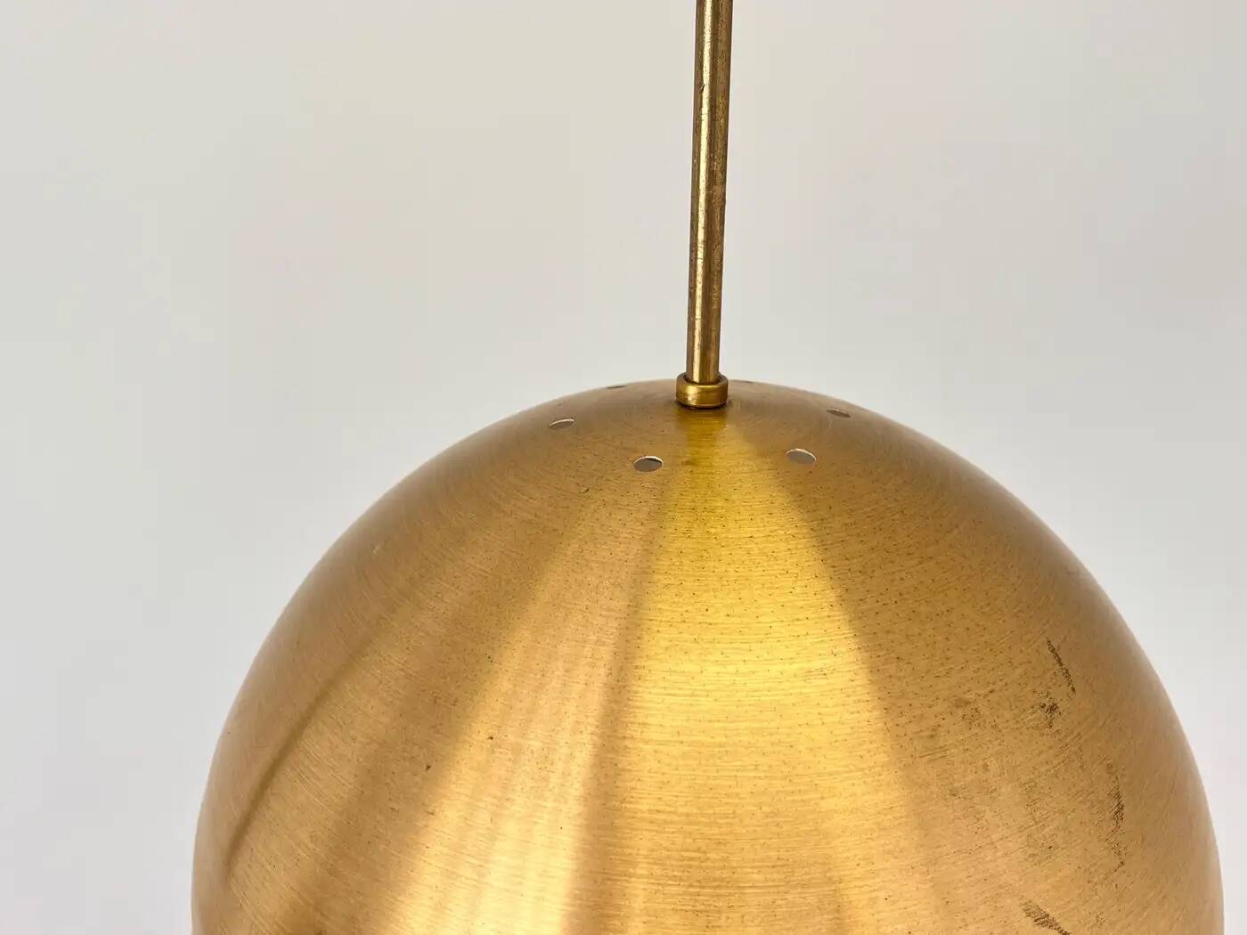 Design Scandinavian style brass pendant - 1960s / Czechoslovakia