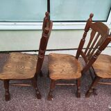 Set of 4 solid wood chairs
