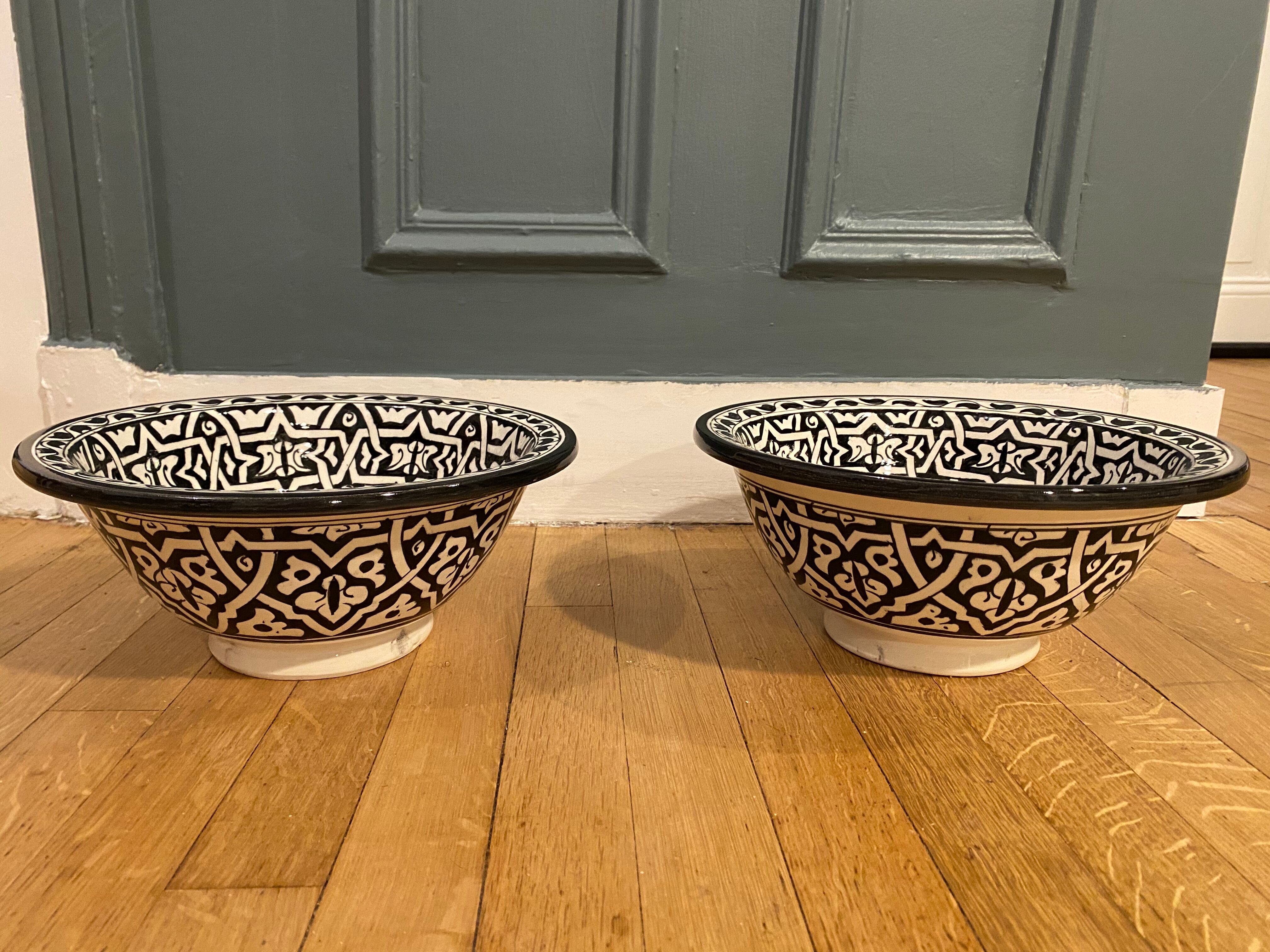 Moroccan ceramic basins