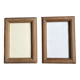 Duo cadres en pin, vitres recentes