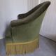 Green velvet toad armchair