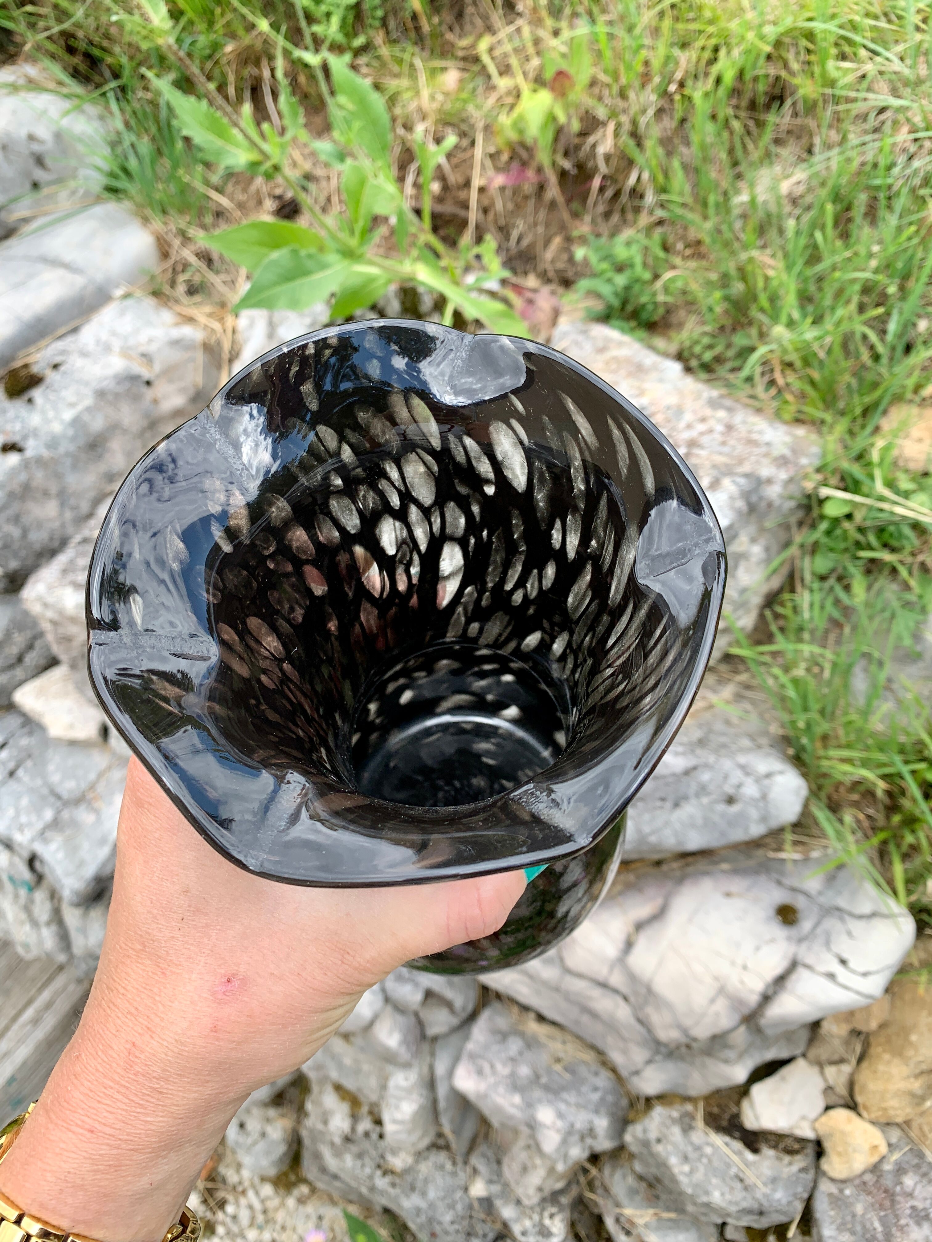 Blown glass vase
