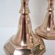 Pair of neo classic solid brass candle holders 60s