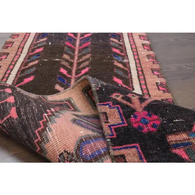 Vintage Turkish Oushak Handmade Wool Runner 55X235