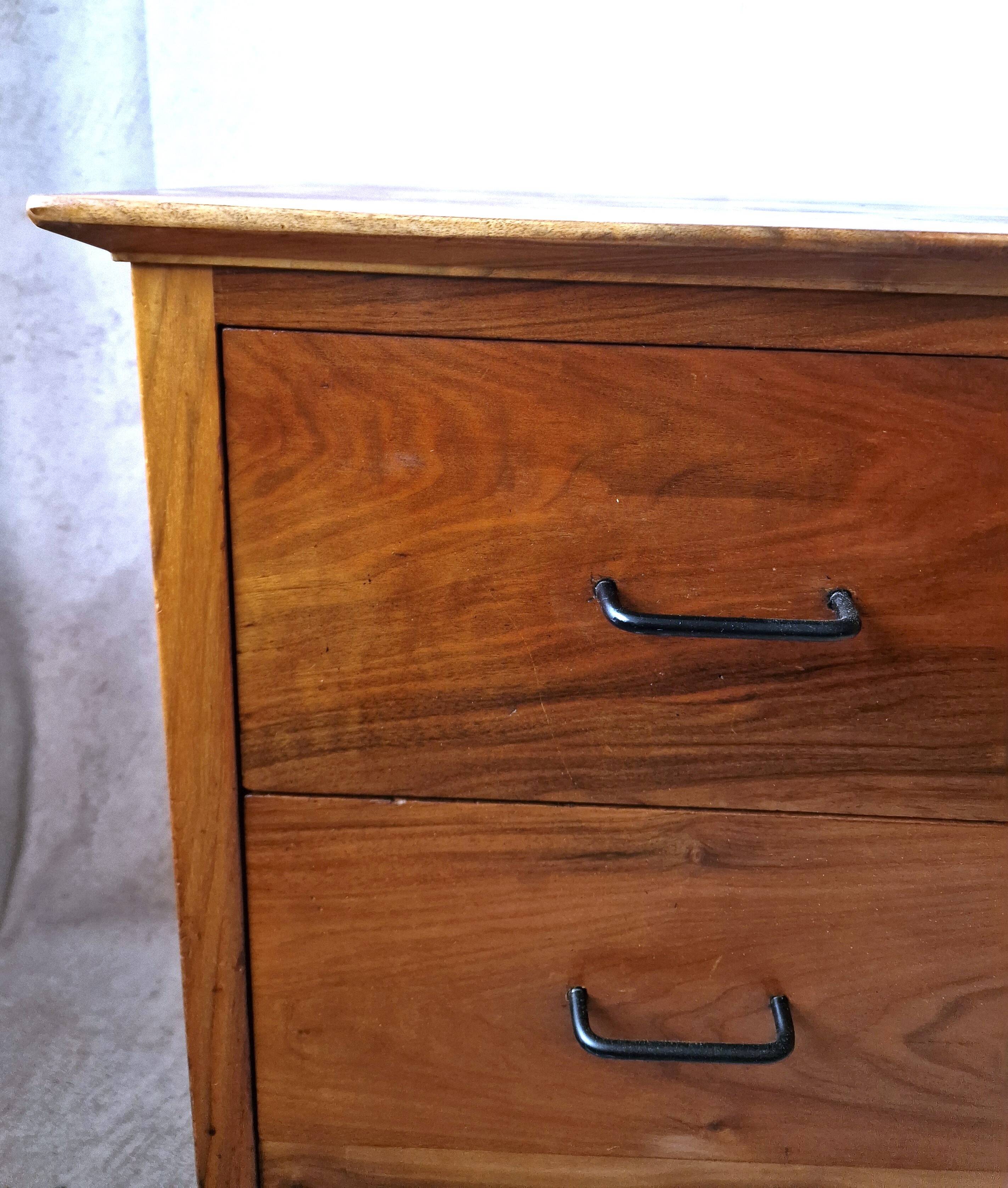 Vintage walnut chest of drawers