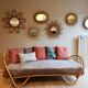 Vintage rattan basket bed