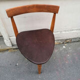 Chair in wood and skai, Yugoslavia, 1960